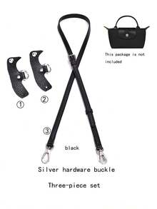 钱包带手提包斜挎可调节肩带转换包带及配件可自由更换搭配 - 黑色 - 查看 3