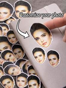 12-400Pcs Custom Face Stickers,Personalized Stickers,Customized Photo Stickers,Customizable Picture Party Gifts,Bachelorette Parties,Wedding Stickers,Birthday Stickers,Wine Glasses,Books,Bags,Kitchens,Bedrooms,Boys,Girls,Dads,Moms,Family,Friends,Brides,Grooms,Two Sizes,Anniversaries,Birthday Gifts - Style a - View 1