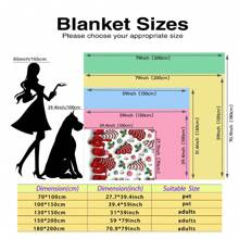 Weihnachts-Cartoon-Weihnachtsbaum bedruckte Decke - Weicher Flanell Cartoon-Muster, geeignet für Strand, Sofa, Bett, Auto