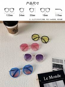 1 Peça Óculos Infantis Ultraleves, Confortáveis para Meninos e Meninas, Adequados para Sessão de Fotos, Óculos de Festa da Moda, Fofos para Ciclismo e Viagem, Óculos Esportivos, Armação Oval Personalizada, Óculos de Metal