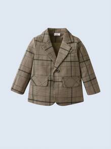 3pcs Young Boys Gentleman Outfit Set: Long Sleeve Shirt With Bowknot, Suit Jacket, And Pants, Fashionable & For Birthday Party, Formal Event, Wedding, Christening, 1st Birthday