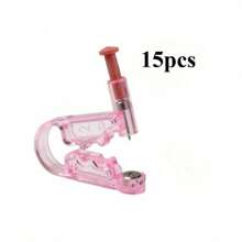 2/15pcs Disposable Ear Piercing Gun Kit - Crystal Earring Piercing Machine With Studs, Nose Lip Body Jewelry Piercing Tool, Disposable Household Ear Piercing Tool Piercing Hole Gun