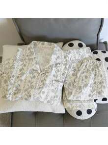 女性用ピーチプリントパジャマセット,2ピース,長袖パンツスーツ,柔らかく快適なパジャマ,家庭用とレジャー用 - KDJ819 ピンクハート - チェックする 11