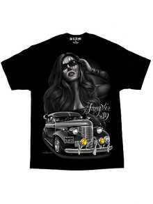 DGA D Gonzales Gangster 39 Comfortable Cotton Men'S Round Neck Short Sleeves T-Shirt 180g - 黑色 - 查看 2