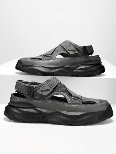 Sports Sandals & Slippers, Outdoor Sports Sandals For All Seasons, Frame Shoes, Business Casual Thick-Sole Summer Sandals, Beach Shoes, Breathable Comfortable Hook-And-Loop Adjustable Men's Cross Shoes, Men's Summer Sandals, Summer Sports Shoes