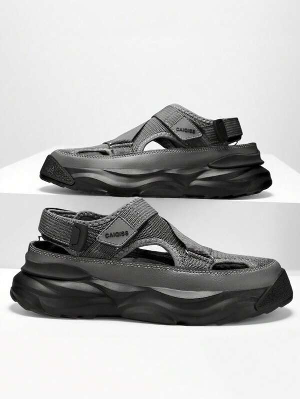 Sports Sandals & Slippers, Outdoor Sports Sandals For All Seasons, Frame Shoes, Business Casual Thick-Sole Summer Sandals, Beach Shoes, Breathable Comfortable Hook-And-Loop Adjustable Men's Cross Shoes, Men's Summer Sandals, Summer Sports Shoes