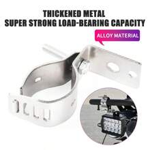 1pc Aluminum Alloy Handle Extension Bracket Adjustable Pipe Clamp Bracket Spotlight Fixing Bracket For Bicycles Off-Road Motorcycles Scooters Motorcycle Accessory