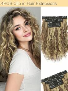 Curly Hair Extensions, 4PCS 12 Inch Clip In Hair Extensions Lace Weft Short Curly Clip Ins Invisible Natural Soft Hairpieces For Women - Multicolor - View 14