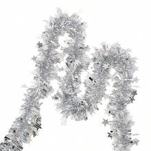 10pcs Christmas Tinsel Garland, Bar, School, Party Atmosphere Decor, Christmas Tree Decoration, Suitable For Birthday, Wedding, Holiday And Christmas Decoration, Birthday Party Decor | Shiny Tassels | Durable Plastic Tassels, Birthday Party Decor Home Decor Christmas Decorations Room Decor Winter