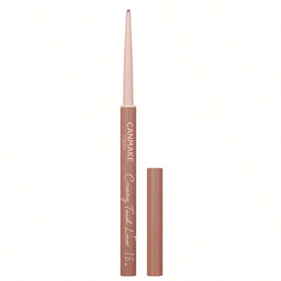 Canmake Creamy Touch Liner #15 卡布奇諾粉色 0.09g/0.003 Oz | 1.5mm 滑順眼線筆 | 極細滑順筆尖，精準眼線勾勒 | 長效防水 | 高顯色度，柔軟滑順質地 | 耐摩擦