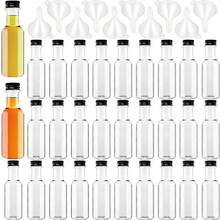 1/5/14/30 件,迷你空酒瓶 50ml/1.7oz,密封塑料酒精,带黑色/金色/银色瓶盖和漏斗,适用于酒精、烈酒、榨汁、饮料、奶昔、茶和其他饮料、婚礼派对、家庭聚会 - 黑色 - 查看 12