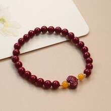 Crystal Crafts - Pulsera de bolsa de la suerte con cinabrio 95 de alto contenido - Ver 8