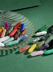 Healing Crystals Wand Stones Sets Natural Amethyst Rose Quartz Clear Quartz Tiger Eye Reiki Gemstones Bulk Hexagonal Points Energy Balancing Chakra Witchcraft Meditation Therapy Decor Desk Gift