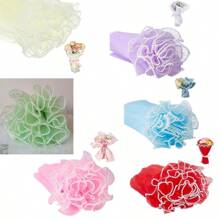 1 pièce Papier d'emballage à fleurs de 28 cm x 4 yards, tissu plissé en faux-perle. Fournitures de fleuriste pour les fêtes, les mariages, les anniversaires. Emballage cadeau, accessoires de bouquet de fleurs, emballage de fleurs fraîches pour la Saint-Valentin, la Fête des Mères