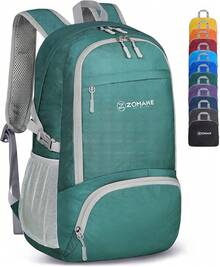 ZOMAKE Ultraligera Plegable Mochila, 30L Resistente Agua Viaje Mochila Liviana Empacable Bolsa Acampar Senderismo camina Mochila - Verde del ejército - Ver 8