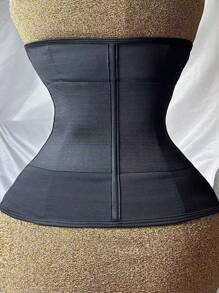 1pc Women's Fitness Shapewear, Black Waist Trainer Belt, Waist & Hip Trainer Compression Band, Slimming Body Shaper Waist Cincher, Minimalist Colombian Waist Belt With Mesh, New Upgraded Version With Zipper, Buttons And Elastic Bands, Suitable For Multiple Occasions