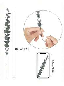 30Pcs Eucalyptus Stems Artificial Plants Faux Eucalyptus Branches Faux Eucalyptus Stem, 38Cm For Vase Wedding Bouquet Home, Valentine Day, Gift Gifts Birthday Graduation, Spring Summer Decor, Frosted Leaves,Artificial Greenery, Farmhouse Decorations,Summer And Graduation Season Decorations,Bulk Artificial Greenery,Birthday Party DIY Handmade Gift Decorations