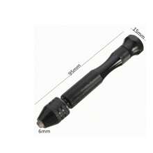 50 piezas Juego de taladro de mano de precisión micro 0.3-3.0mm Brocas helicoidales mini de aleación de aluminio con tornillo de banco para reparación de relojes, joyería, artesanía, manualidades de madera, modelismo de plástico y resina. Kit de herramientas de perforación manual industrial de aleación, regalos navideños útiles para hombres