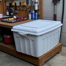 Caja Organizadora de Plástico 53 Litros Con Tapa Estilo Ferretera Herramientas Orden - Gris - Ver 2