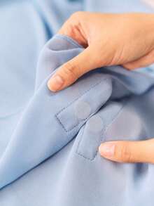 1件纯色磁性雪纺长围巾披肩，柔软轻盈，多功能大码丝滑触感围巾，适合晚礼服、派对、旅行、办公、婚礼礼物 - 磁扣懶人圍巾筒帽一體頭巾 - 查看 6