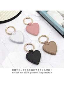 Cute Leather Hat Clip For Travel, Heart & Bow Design Bag Accessory To Hold Hats, Towels, Masks, Glasses, Outdoor Essential Gift For Women (8 Colors)