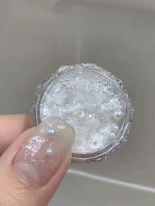 1盒特制春亚纺仙境云母片，闪亮珍珠蛋白石粉，适用于指甲装饰。美甲配件、配饰、美甲用品、Y2K、Y2K美甲配件、DIY配件装饰、美甲配件、手工配件。美甲、美甲饰品、美甲宝石 - 彩色 - 查看 1