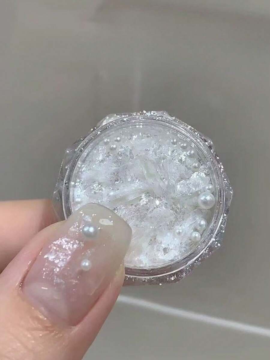 1盒特制春亚纺仙境云母片,闪亮珍珠蛋白石粉,适用于指甲装饰。美甲配件、配饰、美甲用品、Y2K、Y2K美甲配件、DIY配件装饰、美甲配件、手工配件。美甲、美甲饰品、美甲宝石 - 彩色 - 查看 1