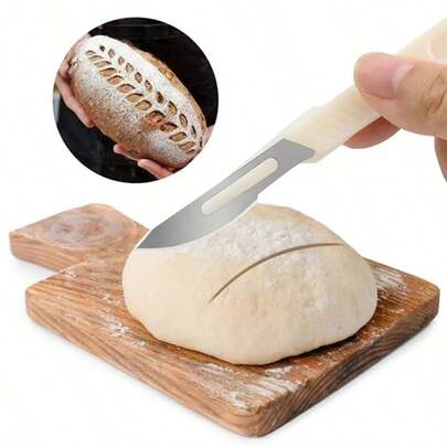 Stainless Steel Bread Knife With Serrated Edge - Perfect For Baking, Carbon Steel Blade