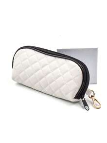 1 Hộp đựng kính mắt mềm, Túi đựng kính râm bằng da PU Neoprene có khóa kéo kèm kẹp cho nam và nữ hình thoi màu da - Nhiều màu - Xem 13