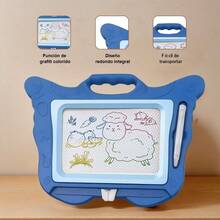 Butterfly-Shaped Magic Drawing Board For Kids - Draws Colorful Erasable Patterns, Ideal Toy For Kids At Home - Blue - View 4