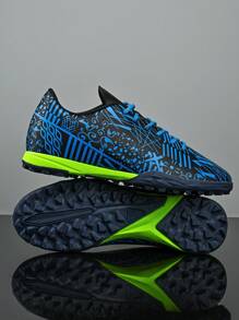 Professional Unisex Low-Top Football/Soccer Shoes, PU Leather Upper With Stripe Design, Suitable For Match & Training, All-Season Wear, Sports Style, Durable Structure, Designed For Competitive Players