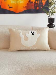 1 件可爱幽灵刺绣抱枕套，适合客厅、卧室、派对、所有季节