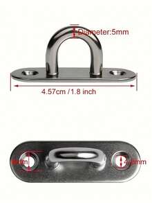 30 piezas, que incluyen un juego de 10 ganchos de tornillo de acero inoxidable y 20 tornillos de montaje, placa de ojo M5 con anillo, para equipos marinos, montajes de techo y pared de gran resistencia