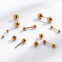 قطعتان من أقراط الغضروف والشفة من الفولاذ المقاوم للصدأ بكرة 2-5 مم بوزن 20 جرام لثقب الأذن والأنف والجسم للنساء، مجوهرات حفلات