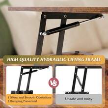 Rustic Style Furniture Table 39" Lift Top Coffee Table With Hidden Compartment Storage Shelf Living Room Center Table Office Reception Room Space-Saving Organizer - 質樸的棕色 - 查看 6