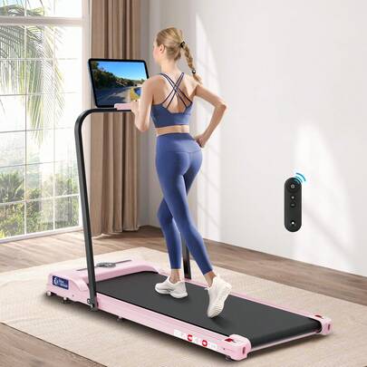 BLACK LORD Smart Walking Pad, 2 In 1 Under Desk Treadmill For Home Office, Portable Walking Jogging Machine With App And Remote Control, Fitness Data Recording