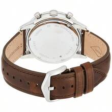 Fossil Townsman Chronograph Leather Men's Quartz Watch, White Dial, Simple And Atmospheric Classic Disc, Essential For Commuting, Preferred For Stylish Men, Business And Leisure Style, A Gift For Husband, Boyfriend, As A Birthday Gift, Anniversary Gift.FS5350