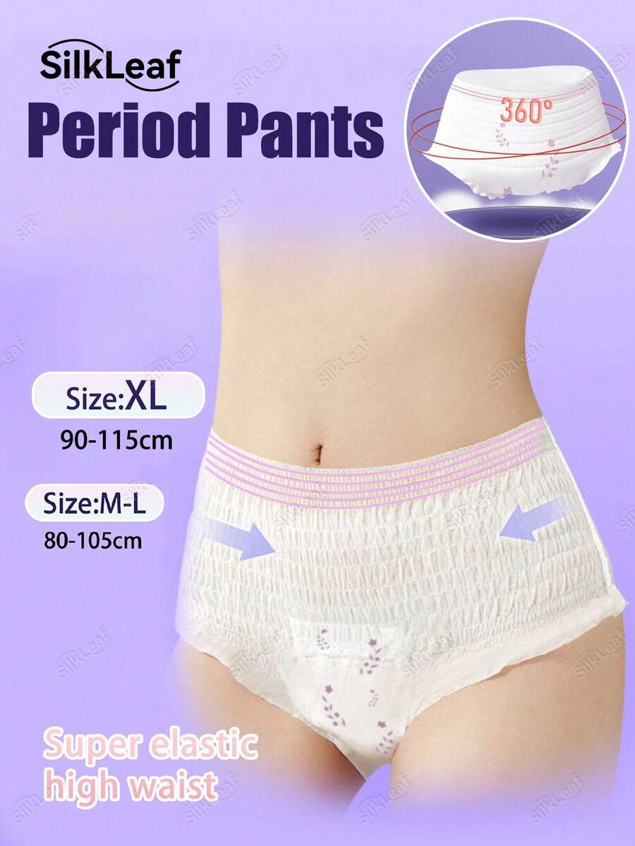 5/20pcs Sanitary Pads Pants, Overnight, Easy On/Off Design, Hook & Loop Closure, Quick Absorption, Ultra-Thin Soft Cotton, Suitable For Heavy Flow, Primarily For Night Use, Also Suitable For Daytime