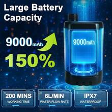 Rechargeable Camping Shower Pump 9000mAh Portable Shower For Camping 4 Sprayer Modes Electric Outdoor Shower Head IPX7 Waterproof USB Battery Powered Kit With 5 Gallon BucketandFoot Pad - 黑色 - 查看 4