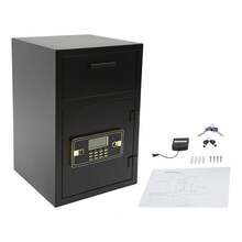 ZhdnBhnos Drop Box With Anti-Theft Lock For Money And Mail, Drop Slot, Cash Depository - Black - View 1