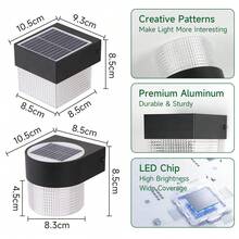 CANMEIJIA Large Size Solar Powered LED Wall Light, Waterproof Crystal Floral Pattern Outdoor Garden Decor Landscape Lighting, Vintage Home Exterior Wall Lamp, Suitable For Garden, Parking Lot, Corridor, Entrance, Patio, Flowerbed, Intersection, Exterior/Interior Wall, Rooftop - Choose Appropriate Size Based On Usage Scenario - Solar Powered Wall Light - View 11