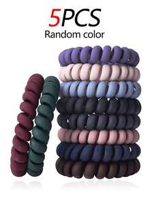 20/10/5/1pc (Random Color) Matte Spiral Hair Ties, Women Large Elastic Hair Bands, High Stretch Seamless Hair Ties For Ponytail, Bun, Scrunchies, Hair Accessories For Women, Hair Tools, Beauty Accessories, Curly Hair Accessories For Women, Fall, Travel, Hair Tools, Accessories Women, Hair Stuff,Curly Hair,Scrunchies,Scrunchie,Scrunchies Hair,Curly Hair Accessories