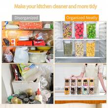 Storage Containers Set, 1.6L*10 Pieces Storage Box Kitchen Organizer, Airtight Plastic Food Storage Container With Lid, Storage Container For Storing Cereal Flour Coffee Beans Cornflakes Spaghetti (Pink) - Rosa - Visa 5