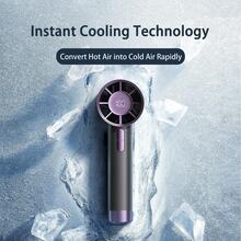 Ventilador portátil recargable por USB con estilo - Ajuste de velocidad de 100 niveles con pantalla digital, duración de 10 horas, enfriamiento compacto para viajes, campamento, oficina y exteriores - Regalo unisex perfecto