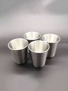 2/4/5/6/8/10/12/15/20/22/25pcs 304 Stainless Steel Pint Cups - 8.79oz/10.15oz Multipurpose Metal Drinking Glasses, Unbreakable, Stackable, Hand Wash Only, Material For Home & Travel Use