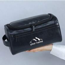 Men's Leather Toiletry Bag Personalized, Groomsmen Gift, Dopp Kit For Him, Men's Leather Accessory, Anniversary Gift, Christmas Gift For Men