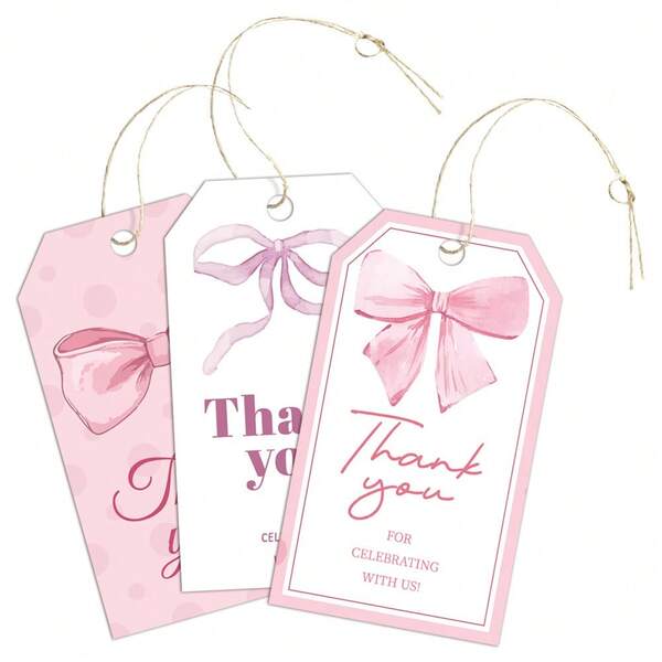 13pcs Elegant White Thank You Gift Tags - Express Gratitude And Appreciation, Party Favors | Chic Tag Design | Durable Gift Tags, Gift Wrapping Supplies, Perfect For Christmas