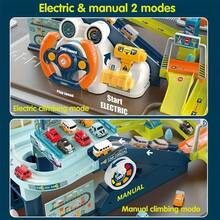 Kids Race Tracks For Boys Car Adventure Toys, Car Tracks Playsets Musical Steering Wheel Race Track Toys Games For Toddlers, Educational Toy Vehicle Playset For Kids