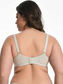 WINGSLOVE Sutien sexy din dantelă pentru femei mărime mare, sutien transparent din plasă fără burete, sutien brodat cu armătură, ridicare - alb - Vizualizare 2