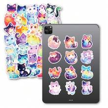 50Pcs Cute Cat Stickers, Colorful Kawaii Cat Stickers For Water Bottles Laptops Phones Skateboards Guitars Luggage Scrapbooks Helmets Bicycles Motorcycles Cars, Vinyl Waterproof Stickers For Teens Adults, Starry Sky Cat Themed Stickers Pack Cute Things Birthday Gifts, Back To School, Halloween, Christmas Gifts - Multicolor - View 10